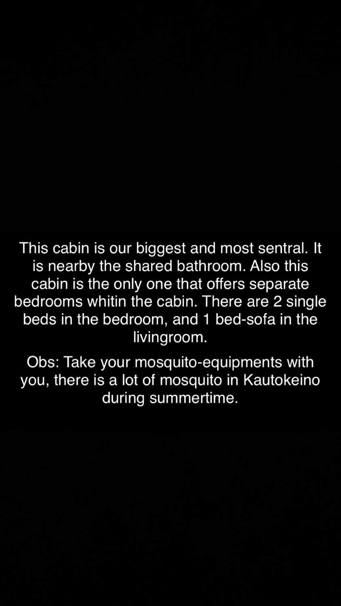 Sara'S Cabins-Hytter Kautokeino Camera foto